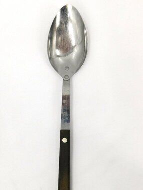 Vintage EKCO Vanadium Flint Stainless Steel Riveted Serving Spoon USA